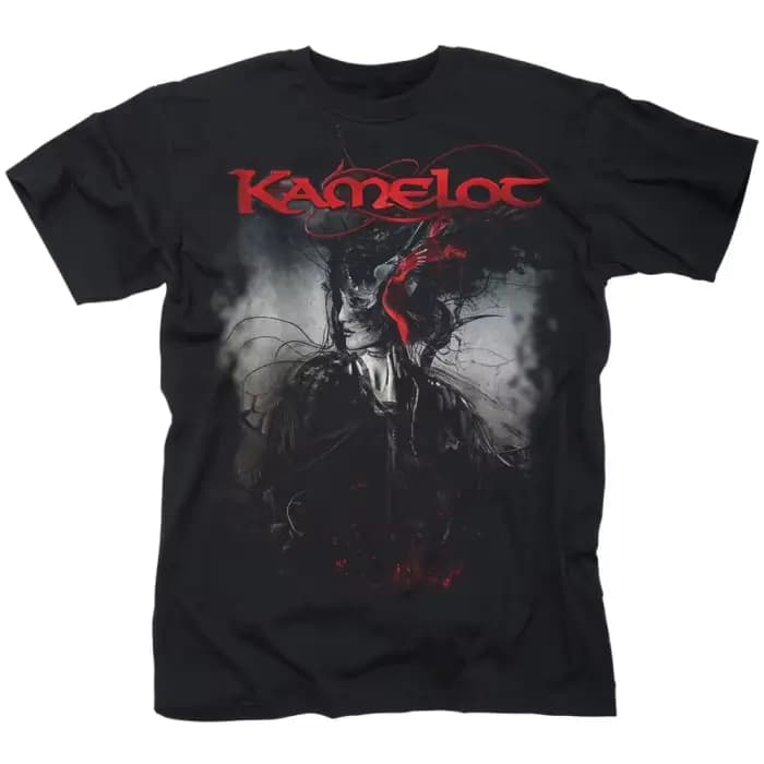 Kamelot The Black Halo Band T-Shirt en coton avec motif graphique pour hommes et femmes