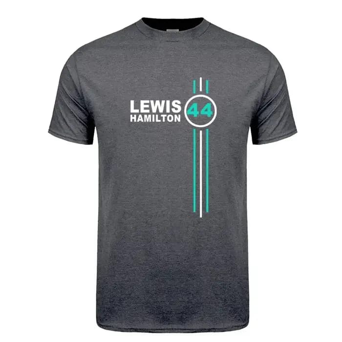 T-shirt manches courtes homme, estival et en coton, Lewis Hamilton 44, 71857