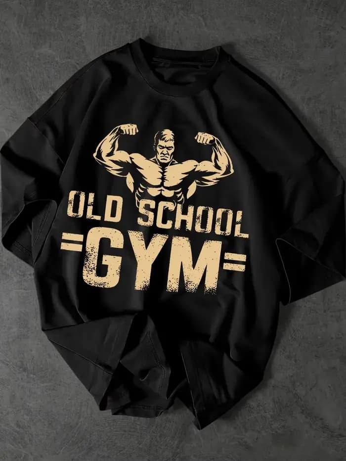 T-shirt pour homme POWER GYM, esthétique Old School Gym, en coton, pour femme, été, printemps, surdi