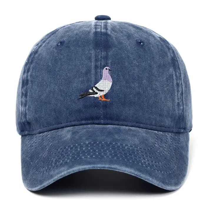 Casquette de baseball adaptée à toutes les saisons, motif brodé de pigeons, mode décontractée quotid