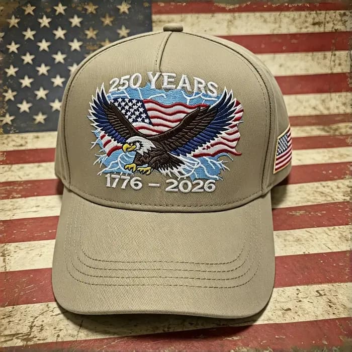 Casquette de baseball brodée Aigle chauve