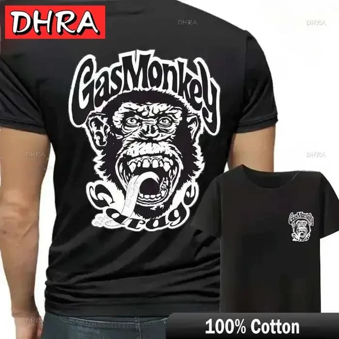 T-shirts en coton pour hommes Gas Monkeys Garage Piston