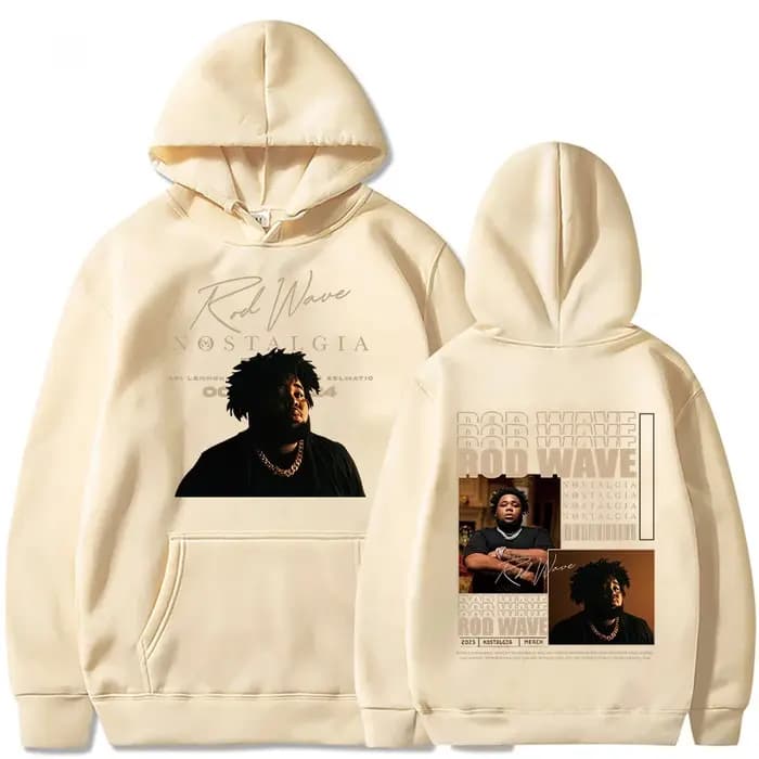 Sweat à capuche imprimé Hip Hop Nostalgique Tendance 2025 Rod Wave Tour – Pull Unisexe pour Fans – Cadeau de Luxe