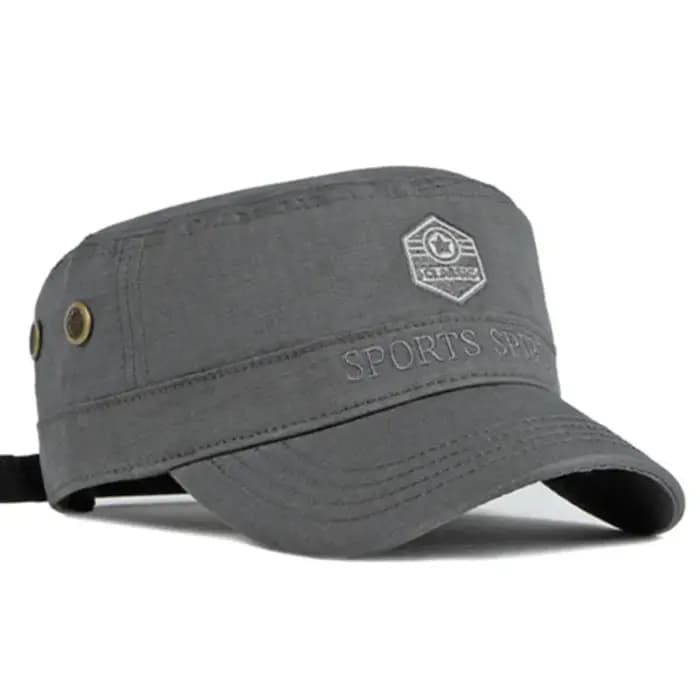 Nouvelles casquettes militaires en coton pour hommes Printemps-Été 2026 – Casquette plate brodée