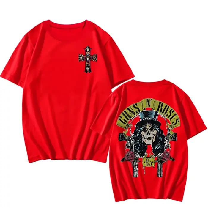 Guns N Roses t-shirt dessin animé imprimé Harajuku Grunge