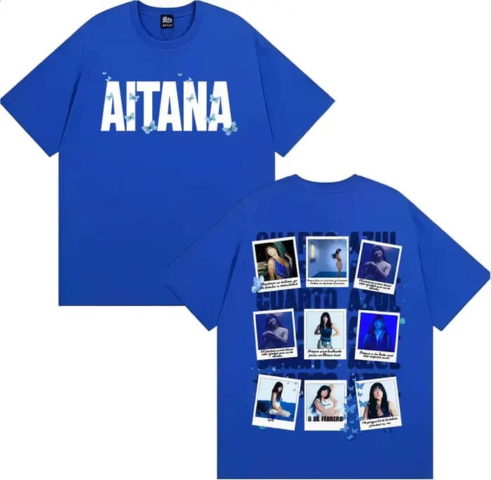Chanteur Aitana Cuarto Azul Album 2025 couverture graphique T-shirts hommes femmes Harajuku esthétiq