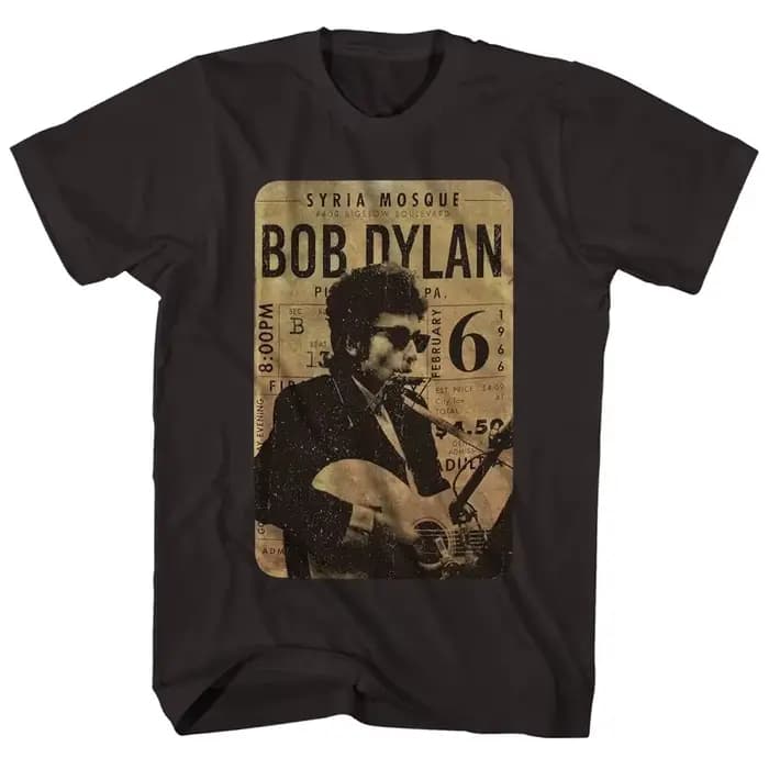 T-shirts classiques imprimés Bob Dylan pour hommes et femmes