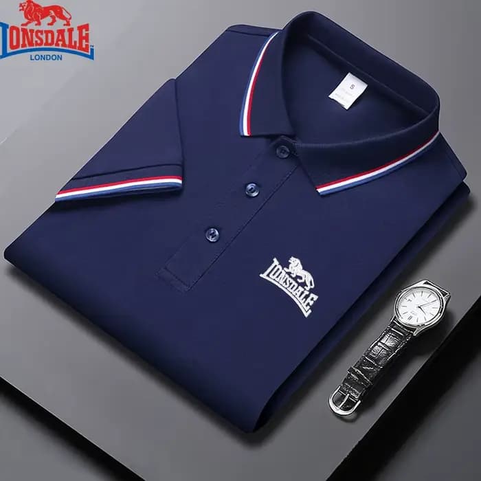 Brodé LONSDALE nouveau Polo d'été hommes de haute qualité