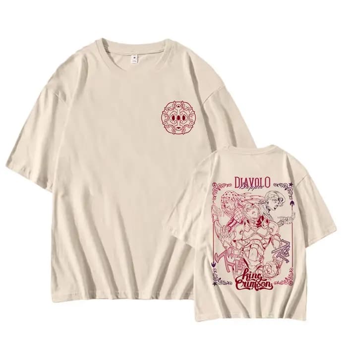 Jojo Bizarre aventure T-shirt Kira tueur reine japonais Anime Manga chemise doux