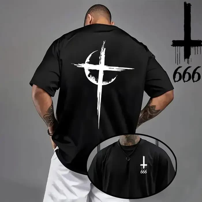 T-shirt gothique surdimensionné pour hommes