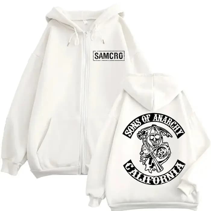 Nouveau sweat à capuche imprimé double face Sons of Anarchy 2025 pour hommes et femmes