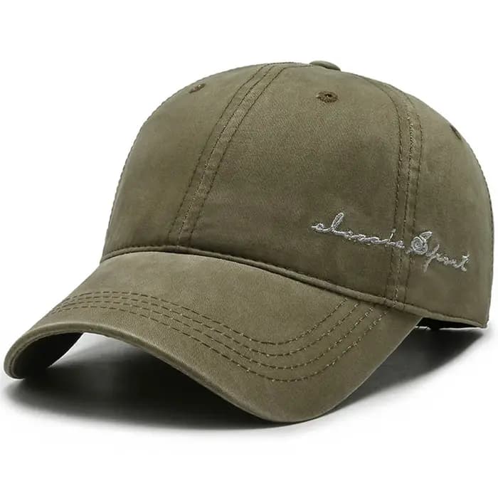 Casquette de baseball FS Marron Vert à lettres pour Hommes et Femmes