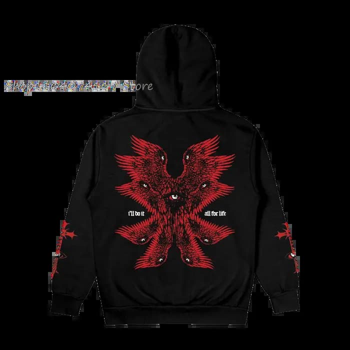Sweat à capuche zippé Violent Vira God Complex - Sweat-shirt unisexe à fermeture éclair intégrale
