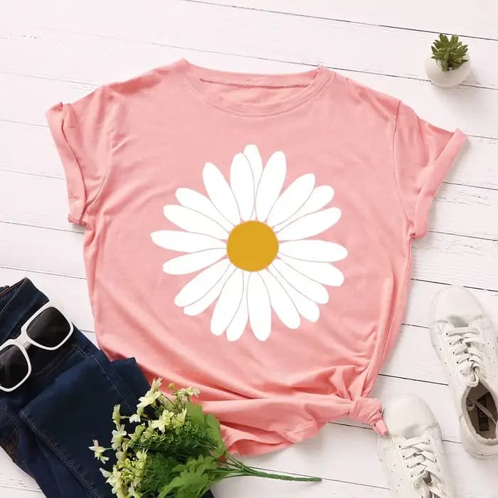 T-shirt à manches courtes pour femmes, 100% coton, graphique, été