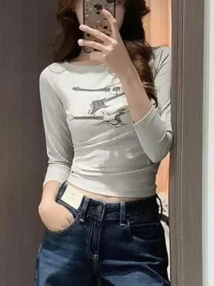 T-shirts imprimés rétro américains pour femmes