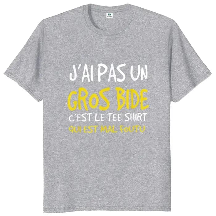 T-shirt humoristique unisexe, 100% coton, décontracté et humoristique, I Don't Have A Big PAUNCH, Y2K, été