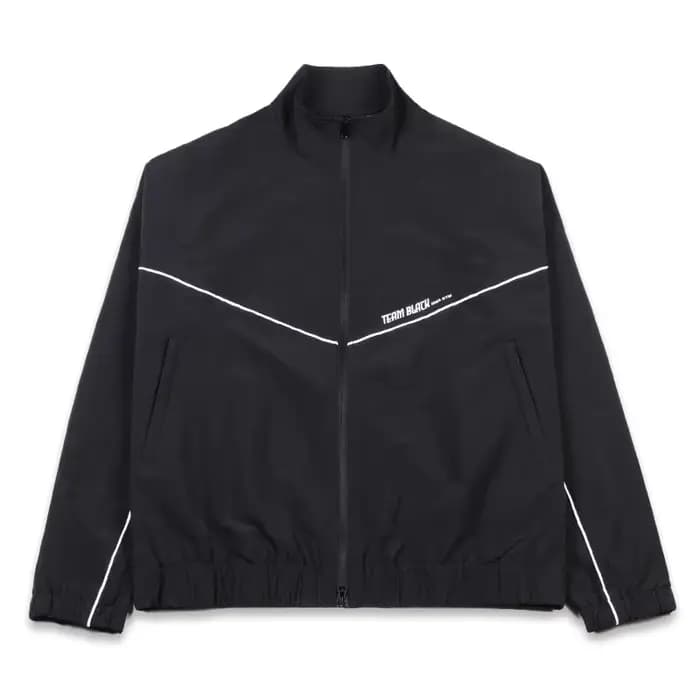Jinx Team Veste de survêtement coupe-vent noire à manches longues, manteau de sport unisexe, vêtemen