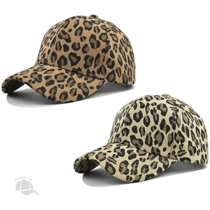 Casquette de baseball à imprimé léopard pour hommes et femmes