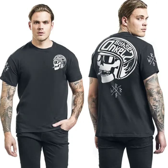 T-shirt en coton graphique Böhse Onkelz unisexe