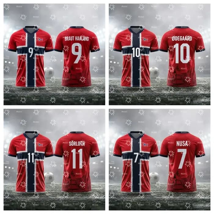 Maillot de football de l'équipe nationale norvégienne 2026 – Tenue de match et d'entraînement – T-shirt sport d'été