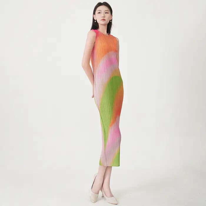 Robe plissée pour femmes