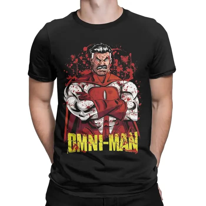 T-Shirt surdimensionné d'été Invincible Hip Hop t-shirts Omni Ma 100% coton