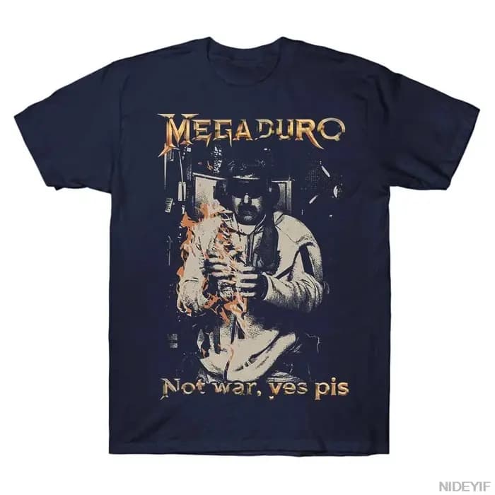 T-shirt Megaduro Not War Yes Pis Political Parody pour hommes et femmes, 100% coton, hauts à manches