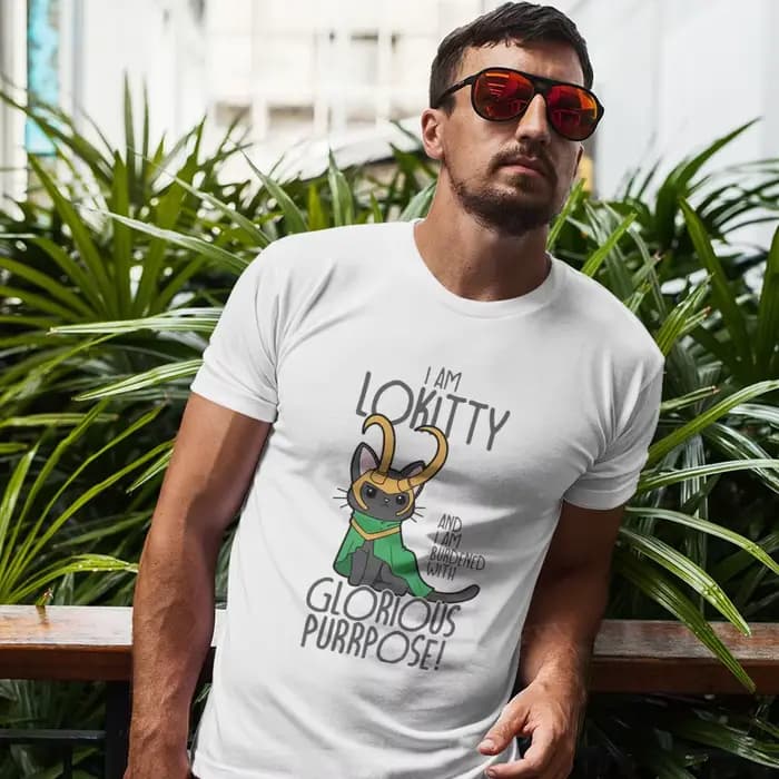 LOKITTY Norse Mythology Loki Men T Shirts Vintage Grunge Large Retro Tshirts Harajuku Men Tshirt Clothing