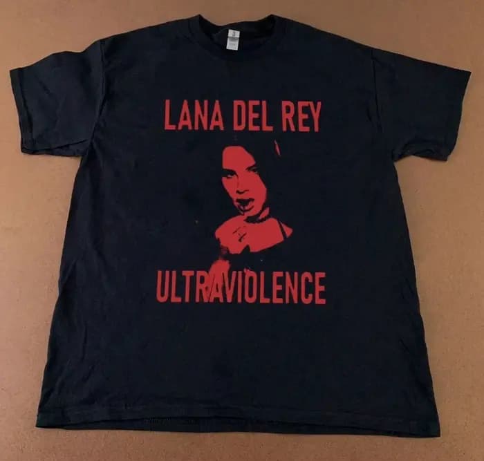 Lana Del Rey Album Retro Black Summer Nouveau T-shirt décontracté en coton unisexe à la mode