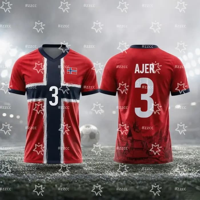 Maillot de football de l'équipe nationale norvégienne 2026 – Tenue de match et d'entraînement – T-shirt sport d'été