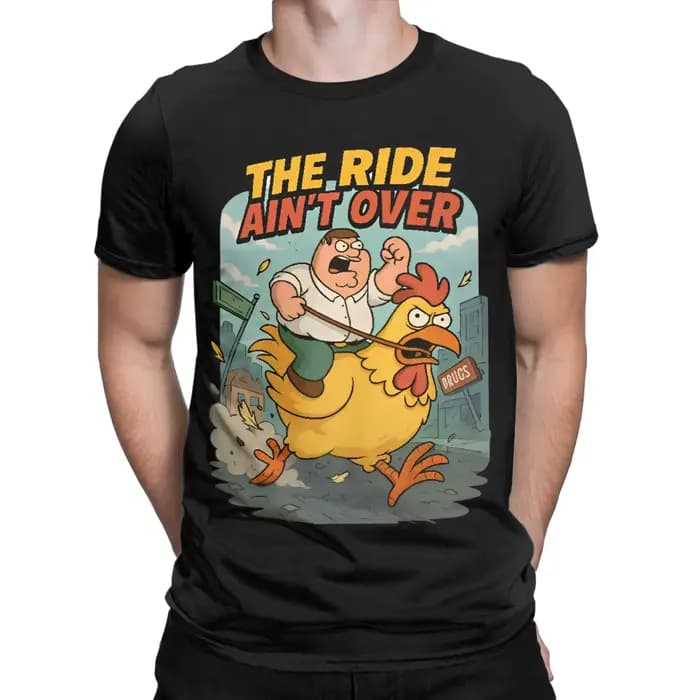 Hommes T-Shirts familles gars Peter Griffin poulet Jockey mode coton T-Shirts à manches courtes Meme t-shirt col rond hauts originaux