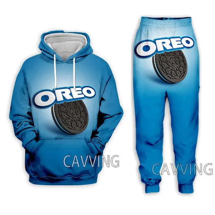 Sweat à capuche et pantalon de jogging College en 3D pour hommes et femmes