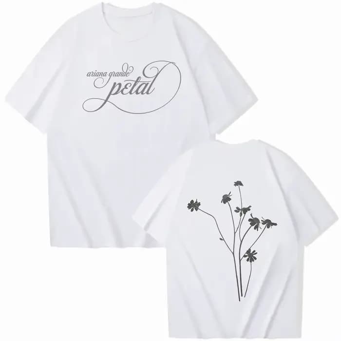 T-shirt Pétale Ariana Grande 2026 – Tendance Mode Estivale Homme Femme Harajuku Manches Courtes Hip