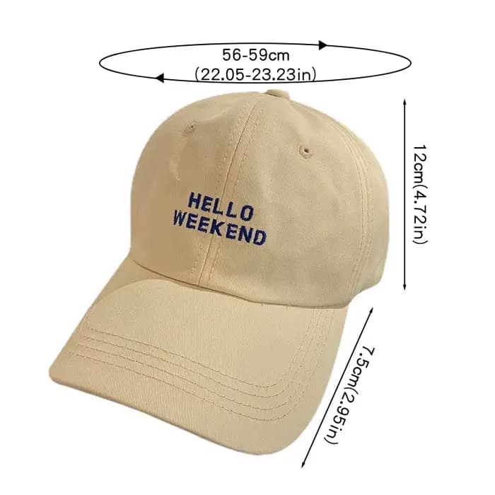 HELLO WEEKEND lettre casquette de Baseball hommes femmes mode décontracté casquettes à visière broderie