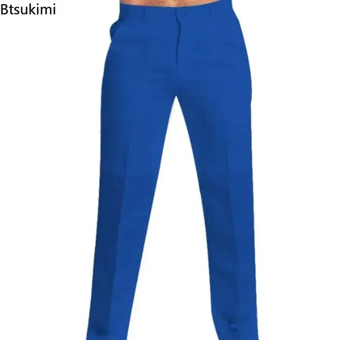 Nouveau Vintage hommes coton lin pantalon respirant confort doux