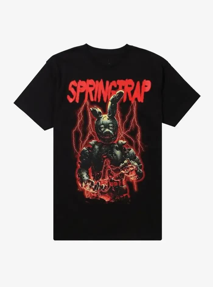 T-shirt unisexe en coton ample et décontracté avec imprimé punk High Street Five Nights At Freddy's Freddy Fazbear's Pizza