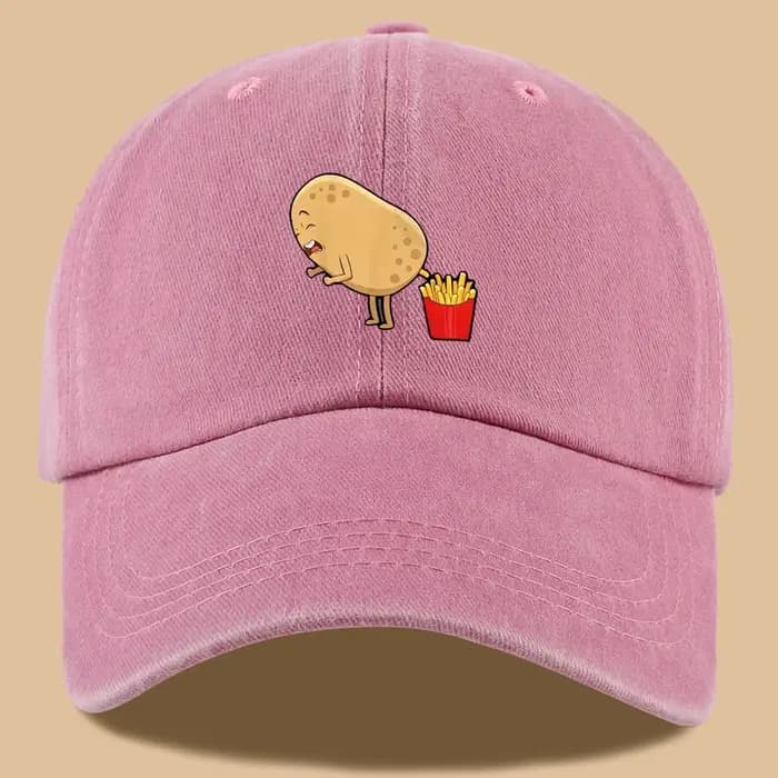 Casquette de baseball imprimée de pommes de terre humoristiques
