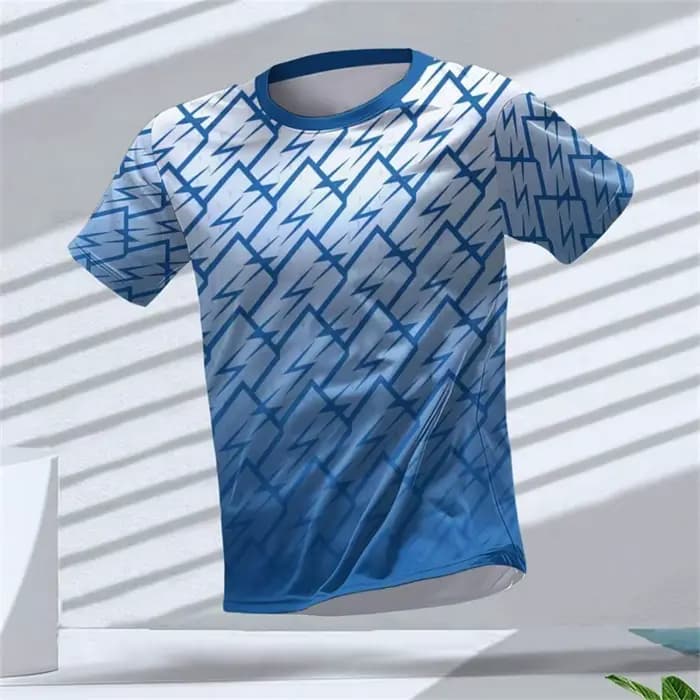 T-shirts de sport à motif géométrique Simple pour hommes
