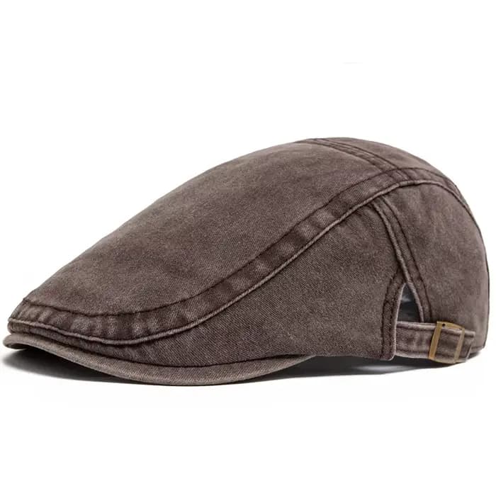 Offre spéciale Vintage peintre béret unisexe mode plat visière casquette décontracté automne rétro coton solide gavroche chapeau été réglable