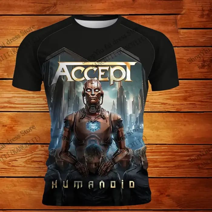 Nouveau accepter Rock Band Tour impression 3d T-shirt hommes femmes mode grande taille Hip Hop hauts t-shirts à manches