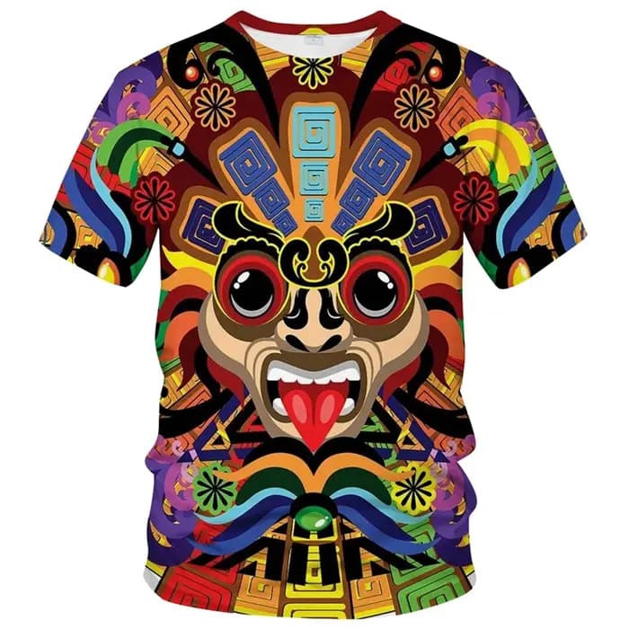 T-shirt Aztec Sun Stone pour hommes et femmes