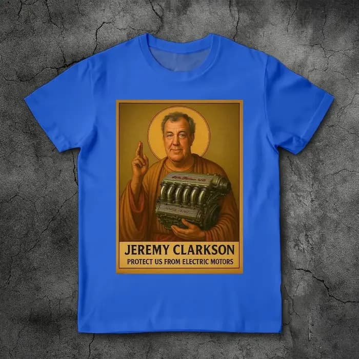 Jeremy Clarkson nous protéger des moteurs électriques Merch Fans T-shirt haut équipement drôle Meme graphique T-shirts