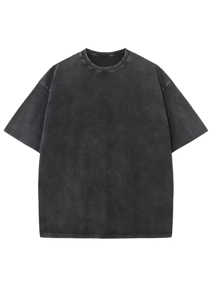 T-shirts Streetwear Vintage Délavés 2026 – Tops Femme Hip Hop Rétro Punk en Coton à Manches Courtes Effet Délavé Acide