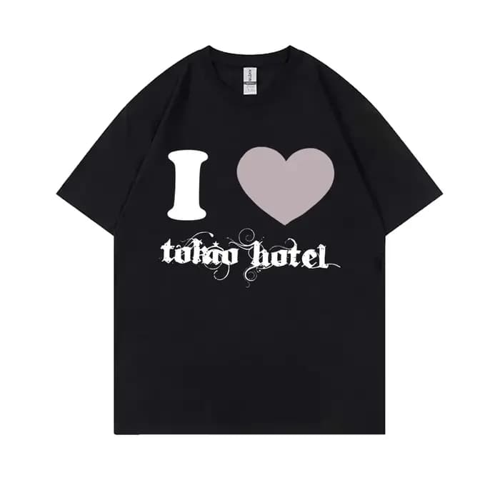 T-shirt graphique I Love Tokio Hotel pour hommes et femmes
