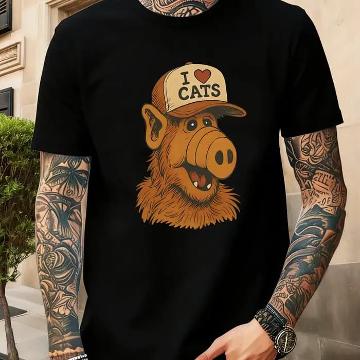 T-shirt rétro - T-shirt amusant ALF de style rétro des années 80