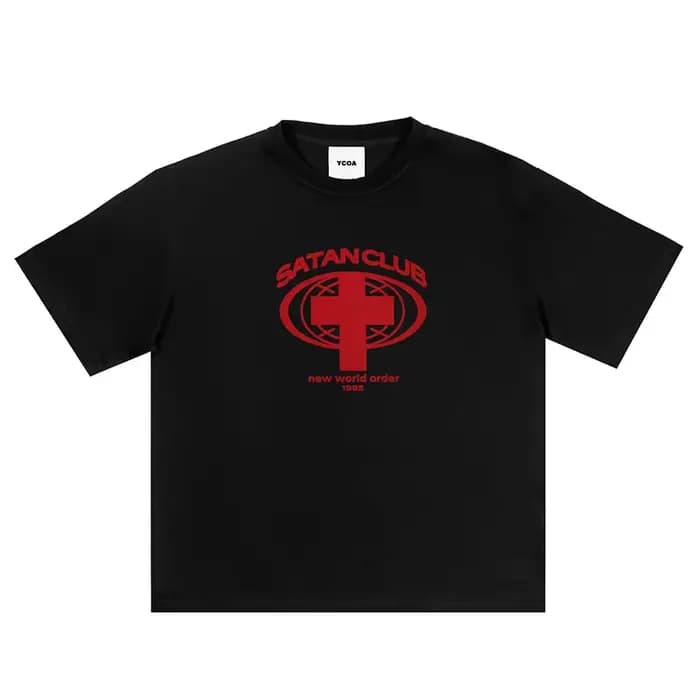 Économie à manches courtes Satan Club Graphic pour hommes