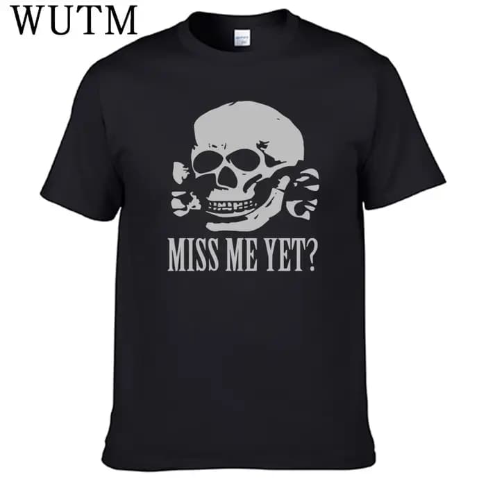 T-shirt Miss Me Yet 100% coton pour hommes, chemise souriante allemande
