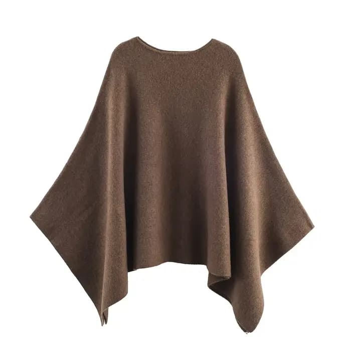 Vêtements pour femmes, nouvelle veste Cape tricotée asymétrique décontractée