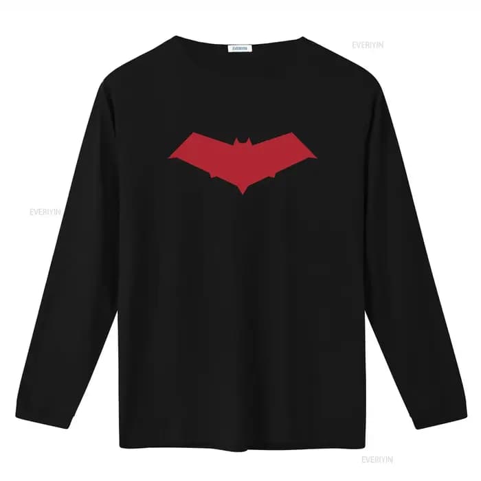 T-shirt unisexe Red Hood Symbol Jason Todd noir vintage délavé pour homme