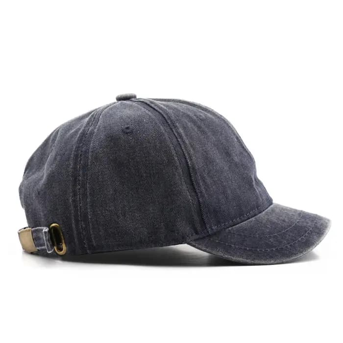 Casquette de baseball rétro à bord court pour hommes et femmes, casquette à visière en coton réglabl